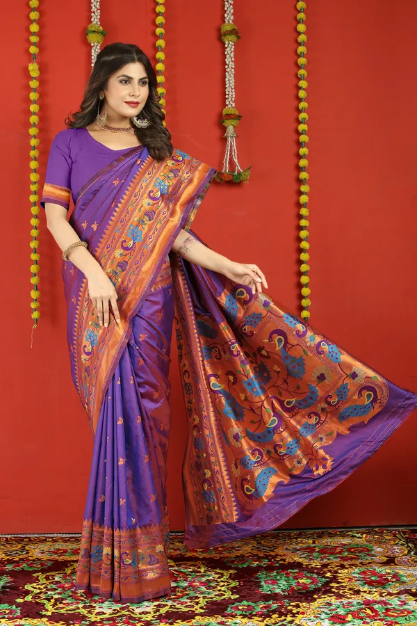 PURPLE_PURE_SILK_PATHANI_SAREE